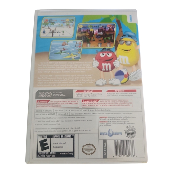 M&M’s Beach Party (Nintendo Wii) – Complete w/ Game Disc & Manual – Fun Mini-Gam - Picture 3 of 5